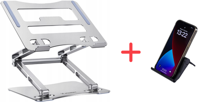 Підставка для ноутбука Wozinsky WRS-CPY75DSS Silver (5907769364631)+ Підставка для смартфона у подарунок!