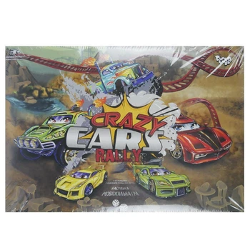 Настольная игра бродилка "Crazy cars race" Hot Wheels гонки на русском языке, в коробке 2х25х36 см