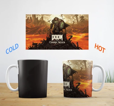 Чашка хамелеон матова "DOOM: The Dark Ages" Aurora V4