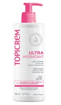 Ультразволожуюче молочко для тіла Topicrem Ultra-Hydratant Lait Corps 500 мл