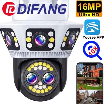IP WIFI Уличная Камера видеонаблюдение DIFANG А20D 8K,10X Zoom,16МП (5 Обьективов по 4МП)