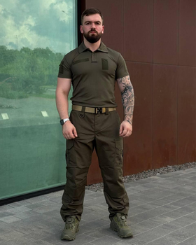 Комплект Patriot Поло з липучками під шеврони + Штани ріп-стоп олива розмір XS