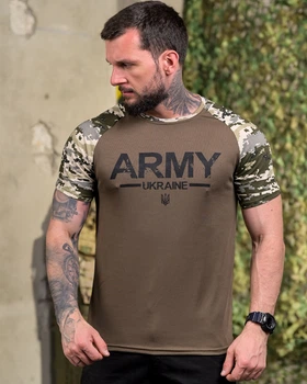 Футболка з принтом Army піксель розмір L
