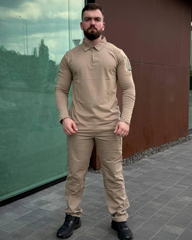 Комплект Combat Поло на довгий рукав + Штани Archon койот розмір XL