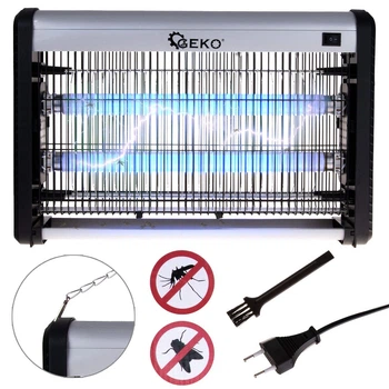 Инсектицидная лампа Geko G80492 ультрафиолетовая 20 Вт с цепочкой для подвешивания и поддоном для очистки от комаров мух и ос