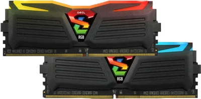 Оперативная память GeIL DDR4-2400 16384MB PC4-19200 (Kit of 2x8192) Super Luce Black RGB Lite (GLC416GB2400C16DC)