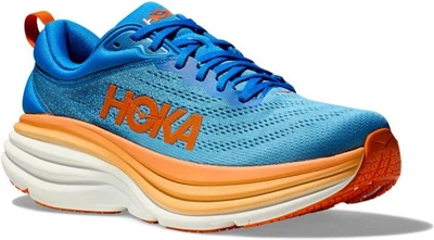Мужские кроссовки HOKA ONE ONE BONDI 8 1123202 CSVO 42 (EU 42, USA 8,5 D, 26,5 см) синие с оранжевым