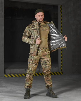 Зимовий тактичний костюм Warp Мультикам утеплений вологозахисний армійський камуфляжний XXL