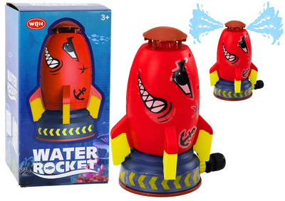 Zraszacz ogrodowy LEAN Toys Rakieta Rekin Czerwony (5905991013723)