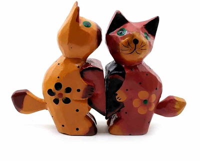 Пара котиков из дерева "Единое сердце", 9 см 29426B