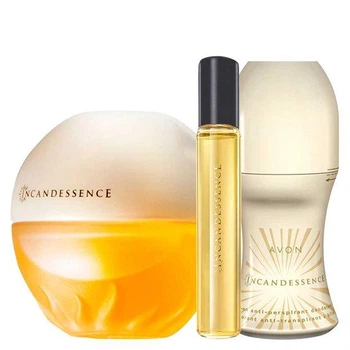 Парфюмерный набор Avon Incandessence для Нее 3-в-1: Парфюмированная вода Incandessence 50 мл + Парфюмированная вода Incandessence 10 мл + Дезодорант-антиперспирант с шариковым аппликатором Incandessence 50 мл