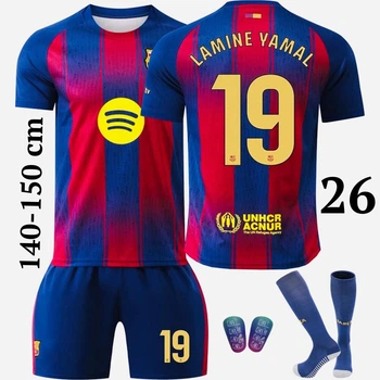 Комплект футбольной формы FC Barcelona Lamine Yamal #19 (2025/26) 26 размер/11-12 лет на рост 140-150 см темно-синяя с бордовым