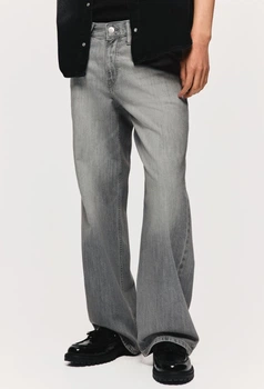 Чоловічі прямі легкі джинси Straight Loose H&M (58410) W34 L32 Сірі