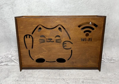 Полка Arty Craft для роутера "Кот Wi-Fi" 30х20х8 см