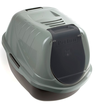Лоток для котів Comfy EASY Cat Eco критий 54 x 40 x 40 см сірий (5905546336871)