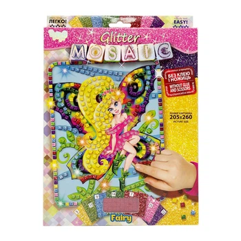 Креативна творчість "Блискуча мозаїка: Fairy" Danko Toys БМ-02-10, 20.6х26 см