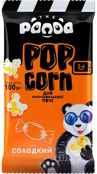 Попкорн Panda солодкий смак карамель для мікрохвильової печі 100 г