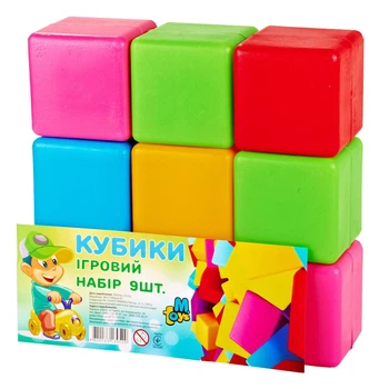 Дитячі кубики. Великі MToys, 9 шт. в наборі 14066