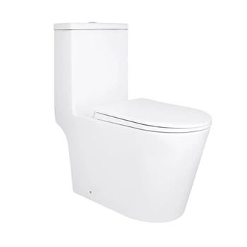 Унитаз-моноблок напольный Qtap Kolibri Ultra Quiet безободковый с сиденьем Soft-close WHITE QT10226380W