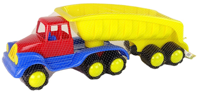 Великий автомобіль LEAN Toys з причепом 70 см Жовтий (5900992000512)