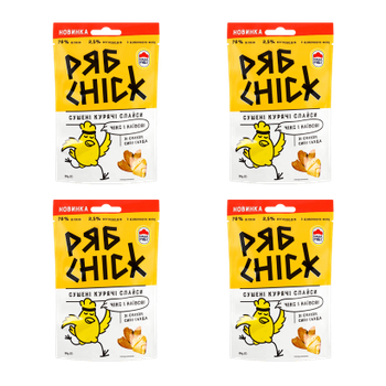 Набор Слайсы 4шт РябChick Куриные со Вкусом Сыра Гауда 30g