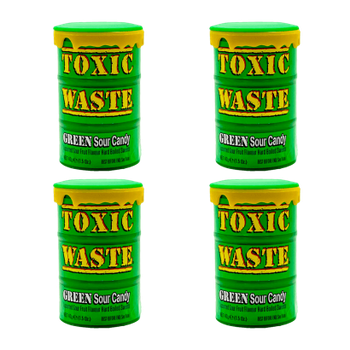 Набор Конфеты 4шт Toxic Waste Green Sour Candy 42g