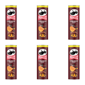 Набор Чипсы 6шт Pringles Flame Grilled Steak 165g