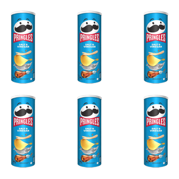 Набор Чипсы 6шт Pringles Salt & Vinegar 165g