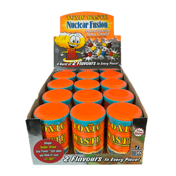 Набор Конфеты 12шт Toxic Waste Orange Nuclear Fusion Sour Candy 42g