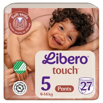 Подгузники-трусики Libero Touch Pants 9-14 кг Размер 5 27 шт (7322542265109)