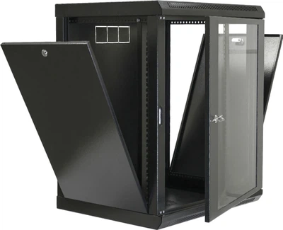 Шафа серверна CMS 19" 18U 600x600x907 мм настінна Чорна (UA-MGSW1L186B)