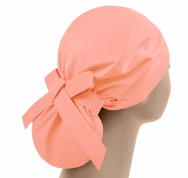 Медицинская шапочка женская PonyTopHat универсальная Персиковая