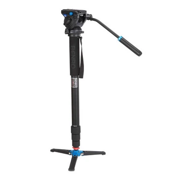 Монопод Benro A48TDS4 (KIT) з головкою для фото та відео, Чорний