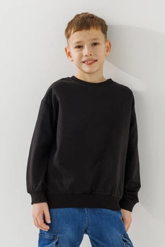 Світшот однотонний унісекс First Kids 0069 128 см Чорний shop (2000990952585)