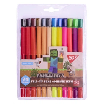 Фломастери Minecraft YES 650571 24 кольори shop (5056574452207)