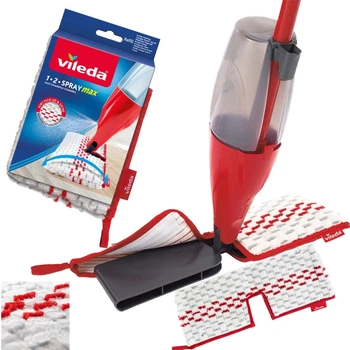 Насадка для швабры Vileda 1-2 Spray Max - Двусторонняя сменная насадка из микрофибры 2-в-1 для швабр с распылителем