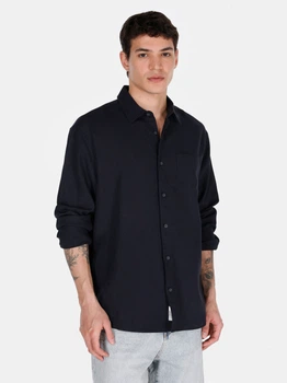 Рубашка оверсайз мужская Colin's CL1074490NAV S Navy (8684112722863)
