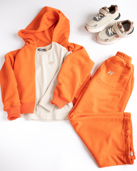Дитячий спортивний костюм трійка Dolce Bambina Alwair Kids Помаранчевий 122см 81109