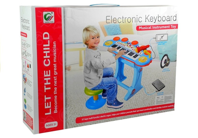 Pianinko-stołek Lean Toys Keyboard z organem i perkusją 41 (5905884455722)