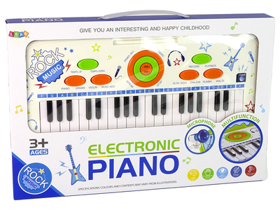 Pianino elektryczne Lean Toys Keyboard z nutamy MP3 Niebieskie 10972 (5905515350167)