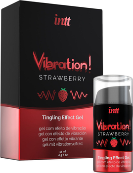 Жидкий вибратор Intt Vibration Strawberry клубника 15 мл (5600304015325)