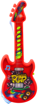 Gitara elektryczna dla dzieci Lean Toys solmizacyjna z melodiami 29 cm Czerwona 24759 (5905991058090)