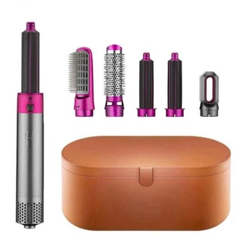 Стайлер фен-щетка 5 в 1 EM Hot Air Styler Мультистайлер для разных типов волос завивки укладки волос и придания объема HAIR BRUSH с Чехлом