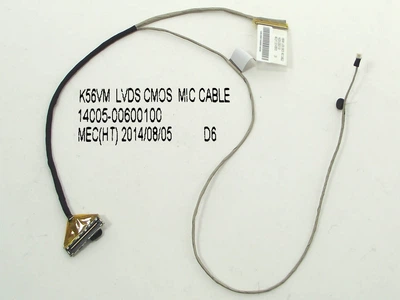 Шлейф матриці для Asus K56, K56C, K56CM, K56CA, K56V, S56, S56C, A56, A56C (14005-00600000, 14005-00600100) 40pin з мікрофоном. (63529)