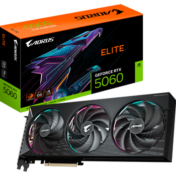 Видеокарта AORUS GeForce RTX 5060 ELITE 8G (GV-N5060AORUS E-8GD) UA [133876]