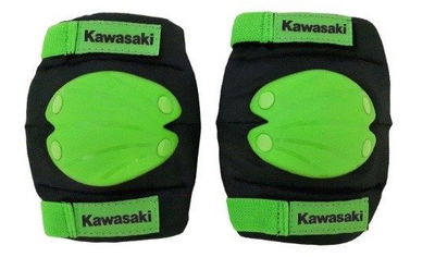 Komplet ochraniaczy Kawasaki na łokcie i kolana rozmiar L Czarno-zielony (5905279820395)