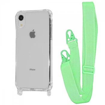 Чохол WAVE Clear Case With Strap для Iphone Xr Green
