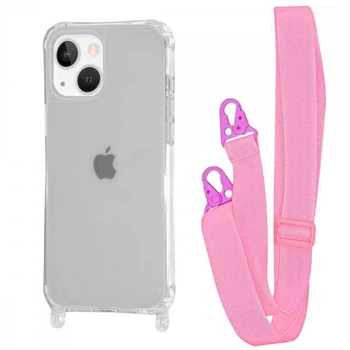 Чохол WAVE Clear Case With Strap для Iphone 15 Pink