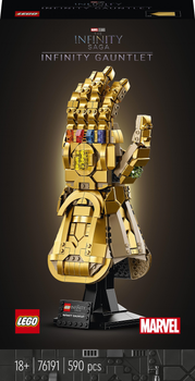 Zestaw klockow LEGO Super Heroes Marvel Rekawica Nieskonczonosci 590 elementow (76191) (955555909359836) - Outlet