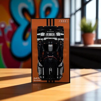 Арт Держатель Рамка на Стену 50x30 см. для Вашего Конструктора Technic Audi RS Q e-tron (42160) Дисплей для Ауди - Type-B